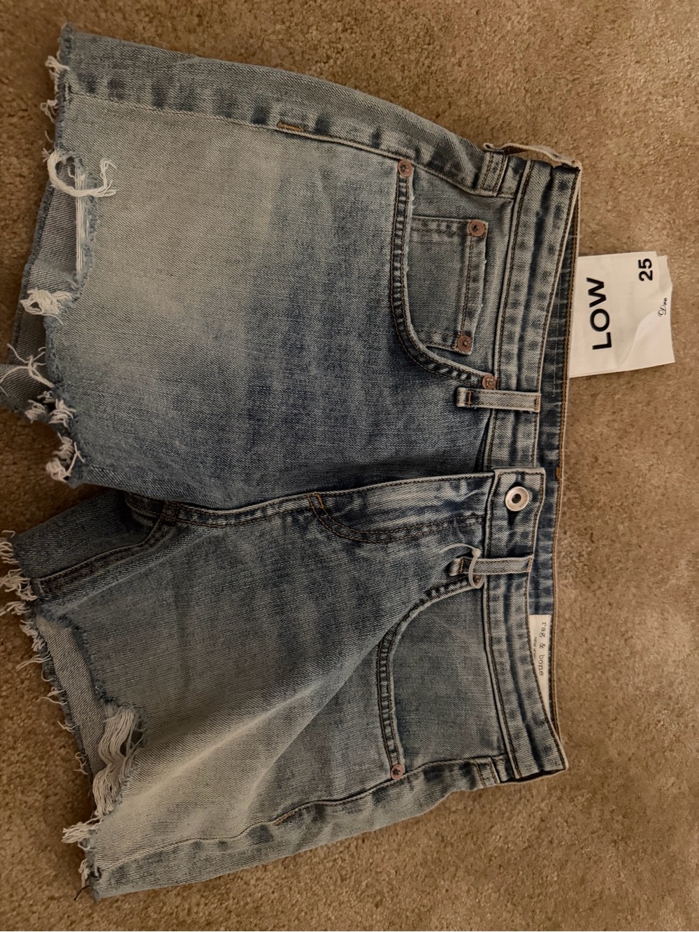 Rag & Bone Low Rise Denim Shorts 3 1/2” Inseam Dre